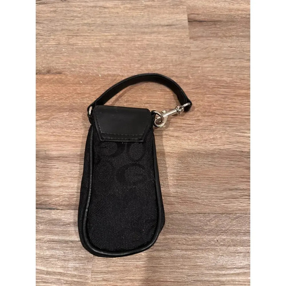 Vintage Black Credit Card Pouch Wristlet w/ Belt Strap - Picture 2 of 3